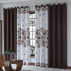 Cortina Estampada Horto Chocolate 300x250 Sultan