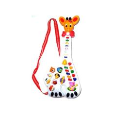 Guitarra Girafa Musical Infantil 26 Teclas Sons E 10 Musicas - toys