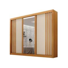 Guarda-roupa Casal 100% MDF 3 Portas 4 Gavetas com Espelho Central Mil