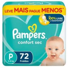 Fralda Pampers Confort Sec Fortbag P com 72 unidades