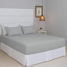 Jogo de Lençol Casal 3 Peças Liso Malha 100% Algodão COZZILAR - Toque 