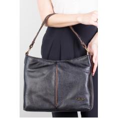 Bolsa de ombro em couro liso Flávia