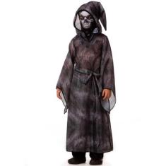 Fantasia de Morte Infantil Halloween Com Mascara e faixa Masculina - F