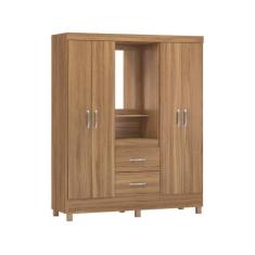 Guarda Roupa Demobile Lord Capelinha 4 Portas, Amêndola Touch