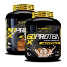 Kit 2x Whey Protein Isolado Blend Complex 2Kg - XPRO-Unissex