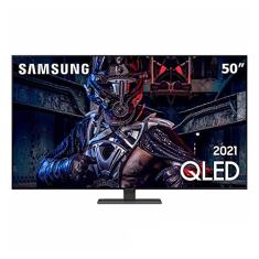 Smart TV 50" QLED 4K Samsung 50Q80A, Modo Game, Processador IA, Som em Movimento, Tela sem limites, Visual livre de cabos, Alexa built in