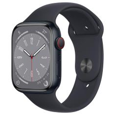 Apple Watch Series 8 GPS Caixa Meia-noite de alumínio 45 mm Pulseira Esportiva Meia-noite