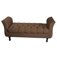 Divã Recamier Barcelona - 1,50 Suede - Marrom