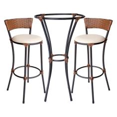 Conjunto de Banquetas Alta e Bistrô (sem vidro) de Aço Carbono