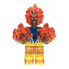 Boneco Blocos De Montar Tocha Humana Quarteto Fantástico