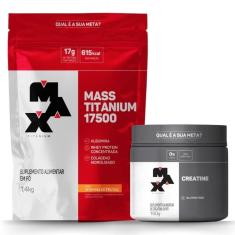 Combo Hipercalórico Mass 1,4kg e Creatina Monohidratada 150g - Massa Muscular-Unissex
