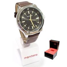 Relógio mondaine masculino analógico 76719g0mvnh1 prateado 48mm