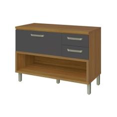 Balcão de Cozinha Modulado Princesa 1 Porta e 2 Gavetas c/ Tampo Freij