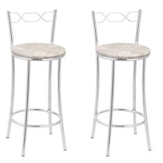 Kit 2 Banquetas Cromadas Bc51-b E503 - TRE PARONI