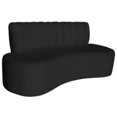 Sofá Curvo 2 Lugares Organico Sala Recepção Escritório Valência 130cm 