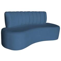 Sofá Curvo 2 Lugares Organico Sala Recepção Escritório Valência 120cm 