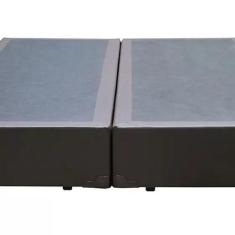 Cama Box Queen Colchão Molas Bonnel + Box Bipartido Marrom - LORD COLC