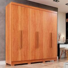 Guarda-roupa Casal Com Pé 6 Portas 2 Gavetas Recife Sallêto Cinamomo -