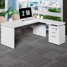 Mesa Escritório L 170cm x 70cm Gaveteiro 3 Gav. Pé Painel F5 - F5 Offi