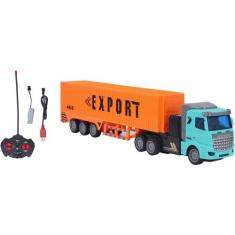 Caminhão Carreta Contêiner Controle Remoto Recarregável 4 Canais - Toy