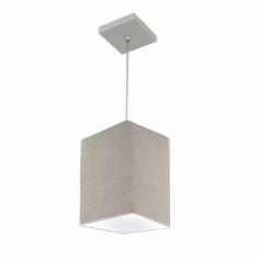 Lustre Pendente Quadrado Vivare Md-4007 C pula Em Tecido 25/1