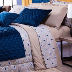 Jogo De Cama Veneza Bege Queen 04 Peças 200 Fios