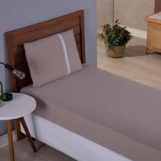 Lençol Solteiro Liso Elástico 100% Algodão Varias Cores - Meta Mark, B