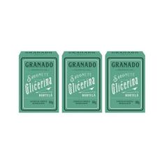 Sabonete Granado 90g Glicerina Hortela-Kit C/3un