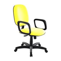 Cadeira Diretor Para Escritório Com Braços Linha Uno Amarelo