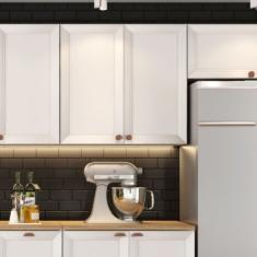 Armário De Cozinha Aéreo 80Cm 2 Portas Unna Branco