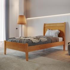 Cama Solteiro 90cm Esmeralda Josandro Móveis Amêndoa/mel