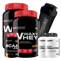 Kit 2 Waxy Whey Protein 900G+ 2 Power Creatina 100G - Bodybuilders