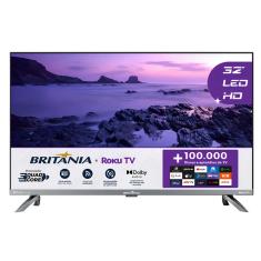 Smart TV Britânia 32” BTV32G7PR2CSGBLH HD LED HDMI Roku TV