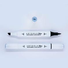 Marca Texto Artools Pictom Pontas Broad e Brush Cinza CG04