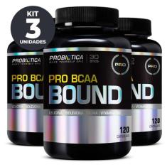 Bcaa Bound 120 Caps Probiotica Kit 3 Potes - Probiótica