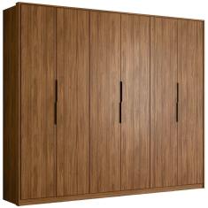 Guarda Roupa Casal 6 Portas Atrice Nogueira Touch Demartez