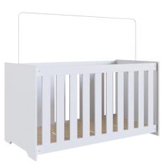 Berço com Regulagem e Colchão Branco Completa Móveis