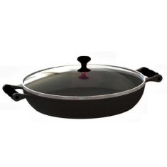 Frigideira Paella com alças de silicone Preto e tampa 36 Cm - Libaneza