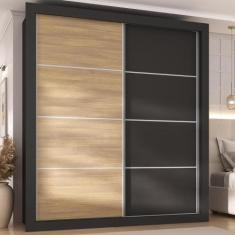 Guarda-Roupas Casal 2 Portas de Correr 4 Gavetas Chicago Multimóveis M