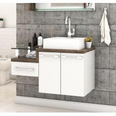 Gabinete Armário para Banheiro (Balcão C/cuba Q39) Legno 830 - Compace