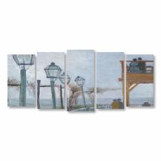 Quadro Montmartre Van Gogh Arte Canvas 155X65Cm - Geral