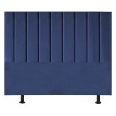 Cabeceira Cama Box King Size Estofada 195 cm Carla Suede - Black House