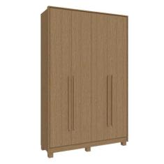 Guarda Roupa Solteiro 4 Portas Rimo New Paranoá Móveis Rimo, Carvalho