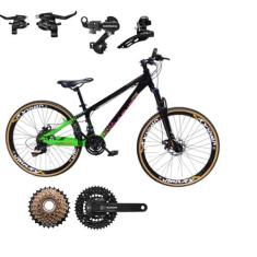 Bicicleta Aro 26 Vikingx Tuff 44 Aluminio Cambio Shiamano Traseiro Dia