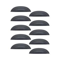 Puxador Colonial Bronze Cristaleira Porta Gaveta Concha 15 Unidades (Preto Fosco)