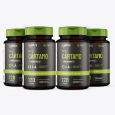 Kit 4x - Óleo de Cártamo c/ Vitamina E (1 g) - 120 cápsulas - Omix