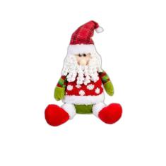 Papai Noel Sentado Suéter Enfeite Decoração De Natal Luxo