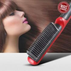 Prancha Pente Escova Cerâmica Alisador De Cabelo E Barba - PENTE ALISA