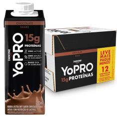 12X Yopro Chocolate Uht 15G De Proteínas 250Ml