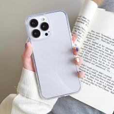 Capa de telefone transparente Candy Color para iPhone 14 13 12 11 Pro Max XR XS X 8 7 Plus SE 3 Mini capa traseira à prova de choque de silicone macio, transparente, para iPhone 14